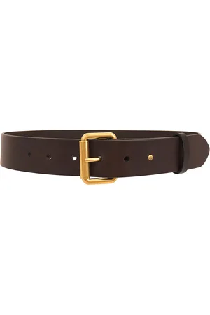 Saint Laurent Motorcycle Belt in Brown
