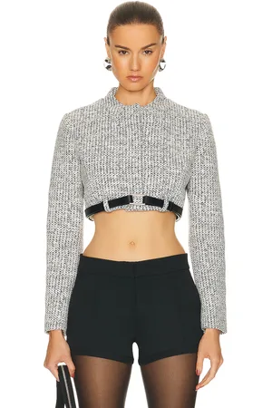 COPERNI Cropped Trompe Loeil Jacket in Grey