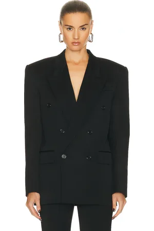 Saint Laurent Double Breast Blazer in Black