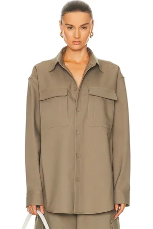 OFF-WHITE Drill Military Overshirt in Brown