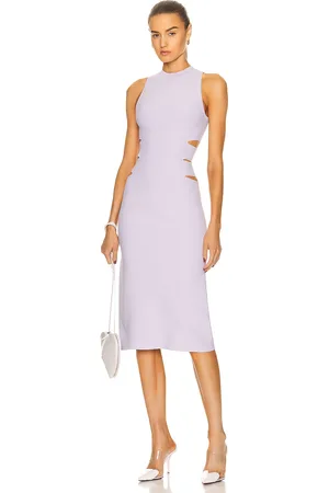 Alaïa Bands Midi Dress in Lavender