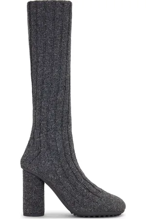 Bottega Veneta Atomic Wool Sock Boot in Dark Green