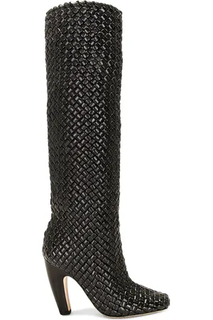 Bottega Veneta Mini Lido Weave Knee Boots in