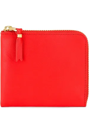 Comme des Garçons Classic Leather Zip Wallet in Red