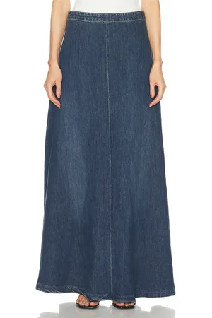 NILI LOTAN Astrid Denim Skirt in Denim-Dark