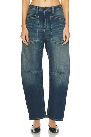 NILI LOTAN Shon Straight Leg in Denim-Dark