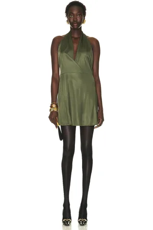 Saint Laurent Mini Dress in Olive