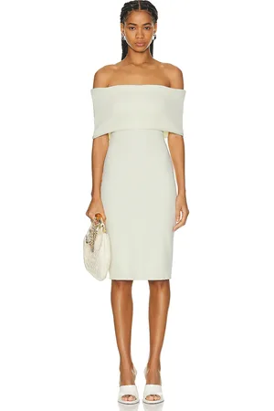 Bottega Veneta Off The Shoulder Dress in Cream