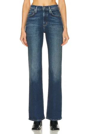 Citizens of Humanity Vidia Mid Rise Boot in Denim-Medium