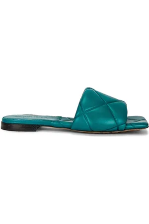 Bottega Veneta BV Rubber Lido Sandals in Green