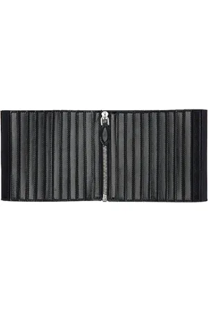 Alaïa Striped Corset Belt in Black