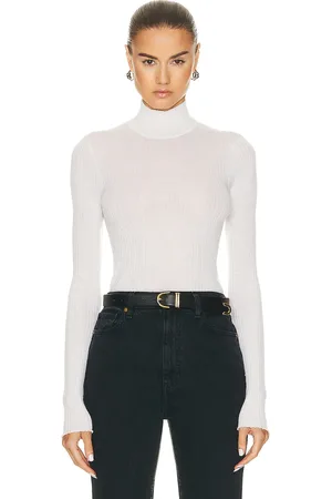 SPRWMN Mock Neck Top in White