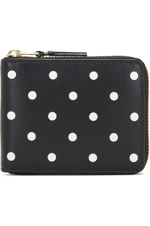 Comme des Garçons Dots Printed Leather Zip Wallet in