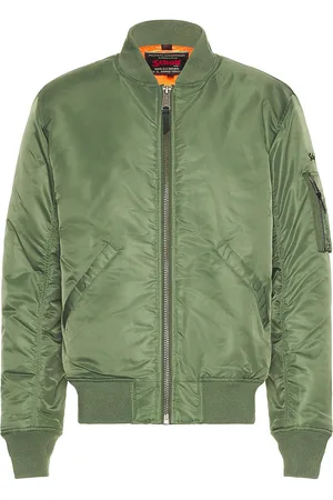 Schott NYC Nylon Flight Jacket in Green