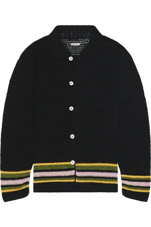 BODE Harbor Stripe Overshirt in Black