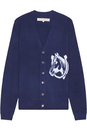 One Of These Days Collegiate Cardigan in Blue