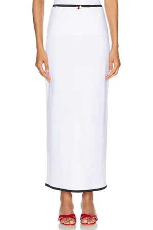 Rowen Rose Long Skirt in White