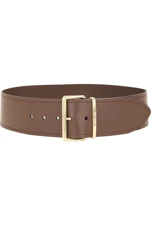Miu Miu Soft Calf Square Belt in Chocolate