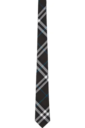 Burberry Check Tie in Metallic Bronze