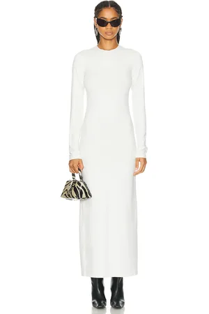 Acne Studios Long Sleeve Maxi Dress in White