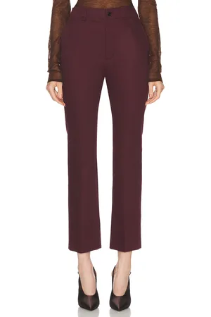 Saint Laurent Bootcut Pant in Red