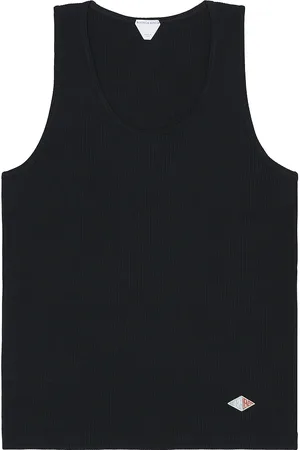 Bottega Veneta Compact Cotton Rib Jersey Tank Top in Black