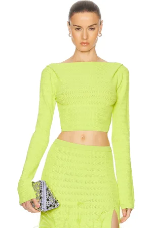 LAPOINTE Crepe Matte Viscose Boatneck Top in Green