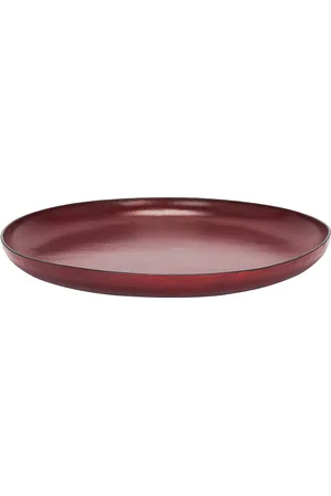 Hunting Season Molded Leather Oversized Tray in Red
