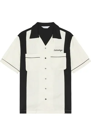 Saturdays NYC Canty Bowling Shirt in Cream, Black