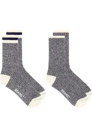 Beams Rag Socks in Grey