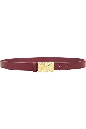 Bottega Veneta Pin Belt in Burgundy