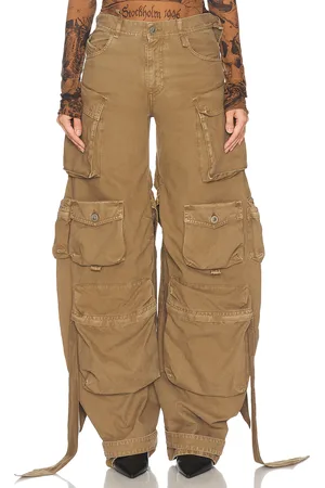 The Attico Long Cargo Pant in Tan