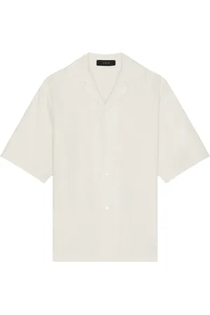 AMIRI MA Bandana Linen Camp Shirt in Grey