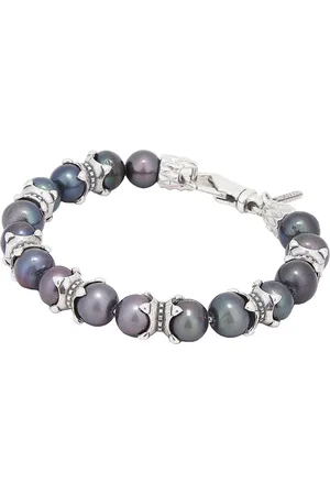 EMANUELE BICOCCHI Black Pearl Bracelet With Claws in Black