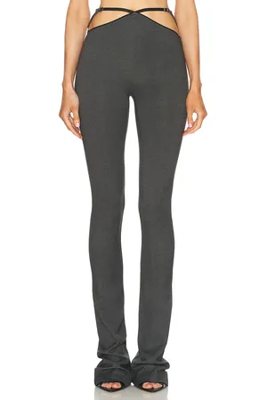The Attico Cut-out Flare Pant in Black
