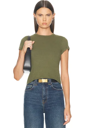 SABLYN Yael Cropped Crew Neck Baby Tee Top in