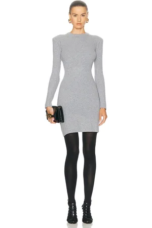 Tom Ford Crewneck Mini Dress in Grey