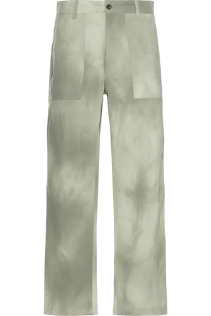 Norse projects Lukas Relaxed Wave Dye Pants in Olive