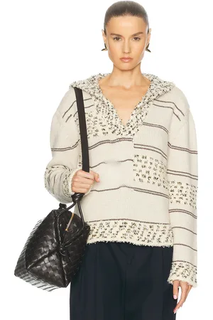 Bottega Veneta Polo Sweater in Cream