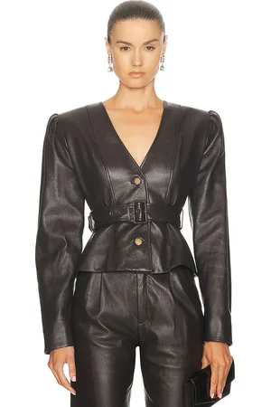 Alessandra Rich Leather Jacket in