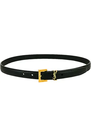 Saint Laurent Monogramme Belt in Black
