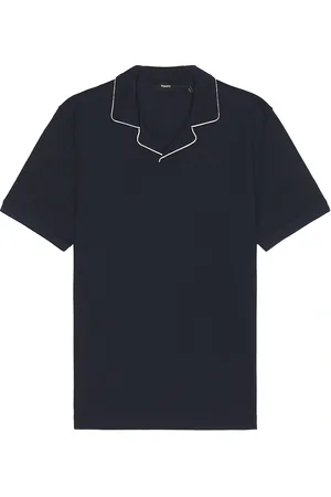 THEORY Tailor Short Sleeve Polo in Grey