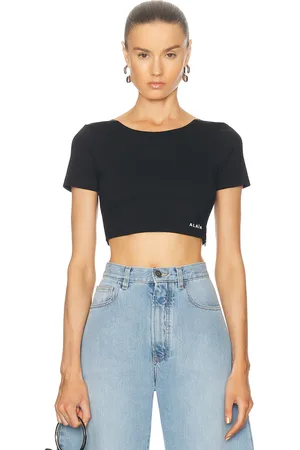 Alaïa Cropped T-shirt in Black