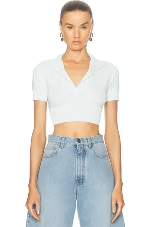 Alaïa Cropped Polo Top in