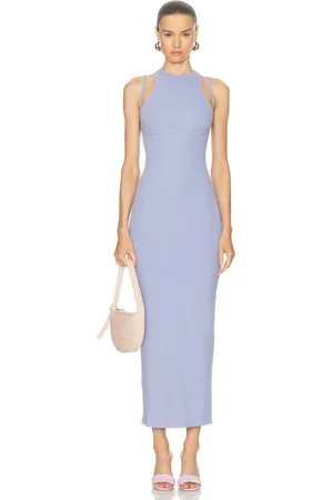 FLEUR DU MAL Strappy Rib Maxi Dress in Lavender