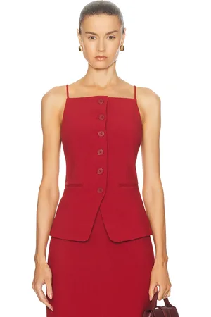 Staud Una Top in Red