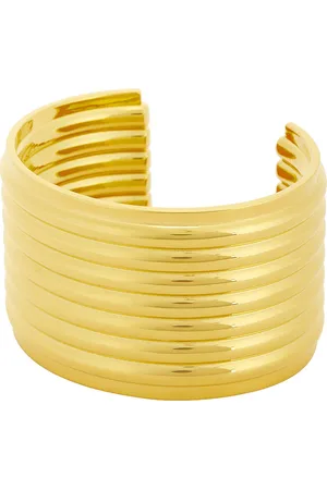 Saint Laurent Cuff Bracelet in Metallic Gold