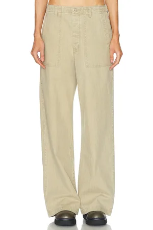 R13 Wide Leg Utility Pant in Neutral