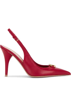 VALENTINO GARAVANI V Logo The Bold Edition Sling Back Pump in Red