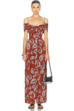 Paco rabanne Knot Long Dress in Red